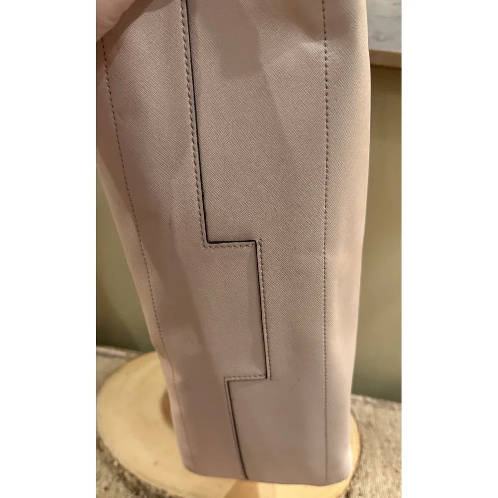 Tory Burch Robinson Double Zip Tote Bag Pale Apricot Pink Style New With Defects